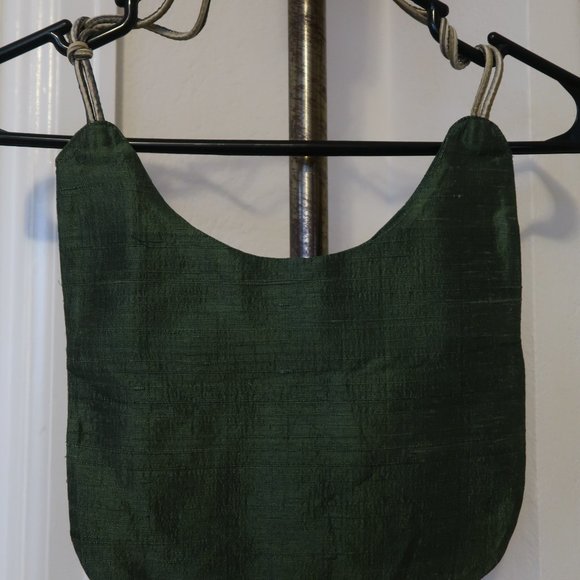 GREEN SILK PURSE - Picture 1 of 1
